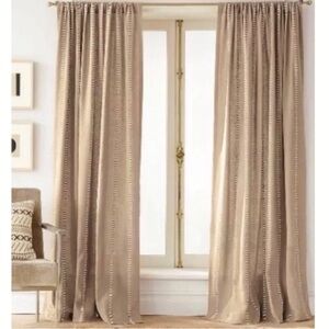 Nate Berkus Canvas Burlap Stripes Curtain Panel D33